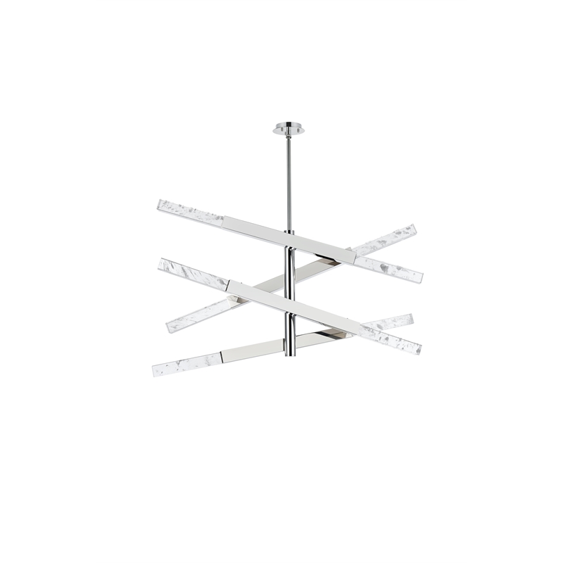 Elegant Lighting Ari 4-Bar Pendant in Chrome