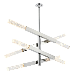 Elegant Lighting Ari 4-Bar Pendant in Chrome