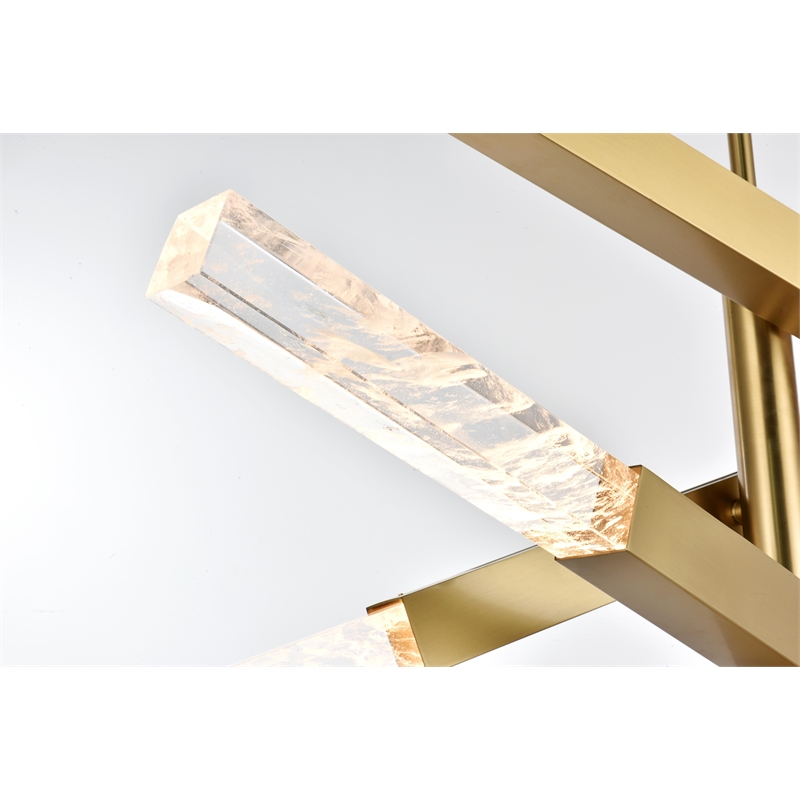 Elegant Lighting Ari 4-Bar Pendant in Satin Gold
