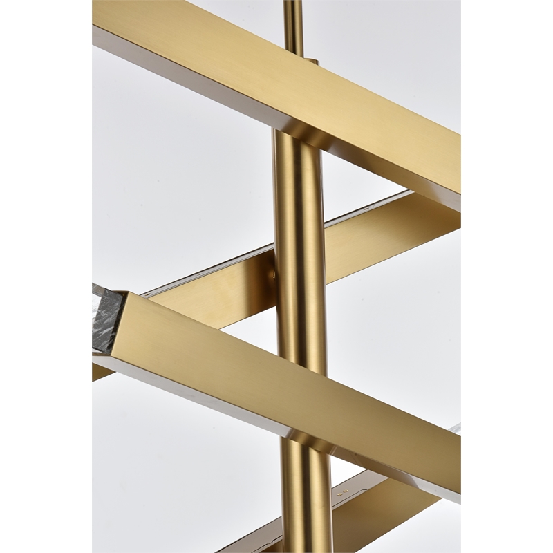 Elegant Lighting Ari 4-Bar Pendant in Satin Gold