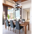 Elegant Lighting Ari 6-Bar Pendant in Black