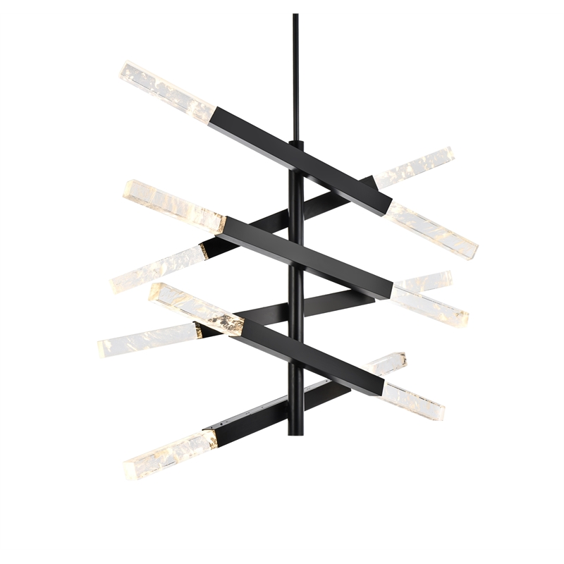 Elegant Lighting Ari 6-Bar Pendant in Black