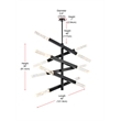 Elegant Lighting Ari 6-Bar Pendant in Black