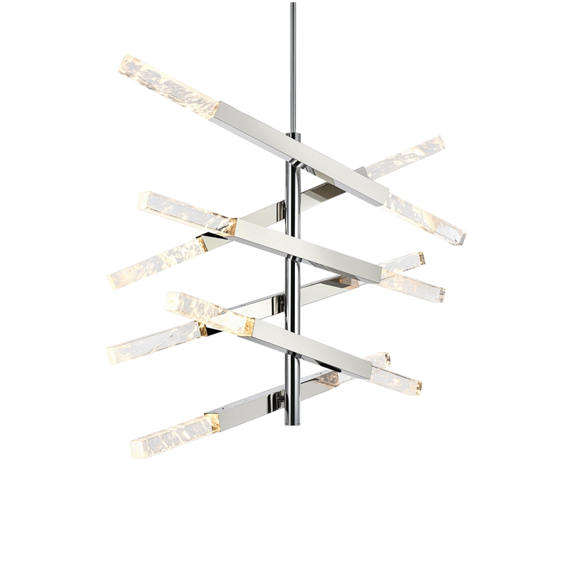 Elegant Lighting Ari 6-Bar Pendant in Chrome