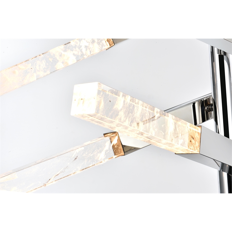 Elegant Lighting Ari 6-Bar Pendant in Chrome