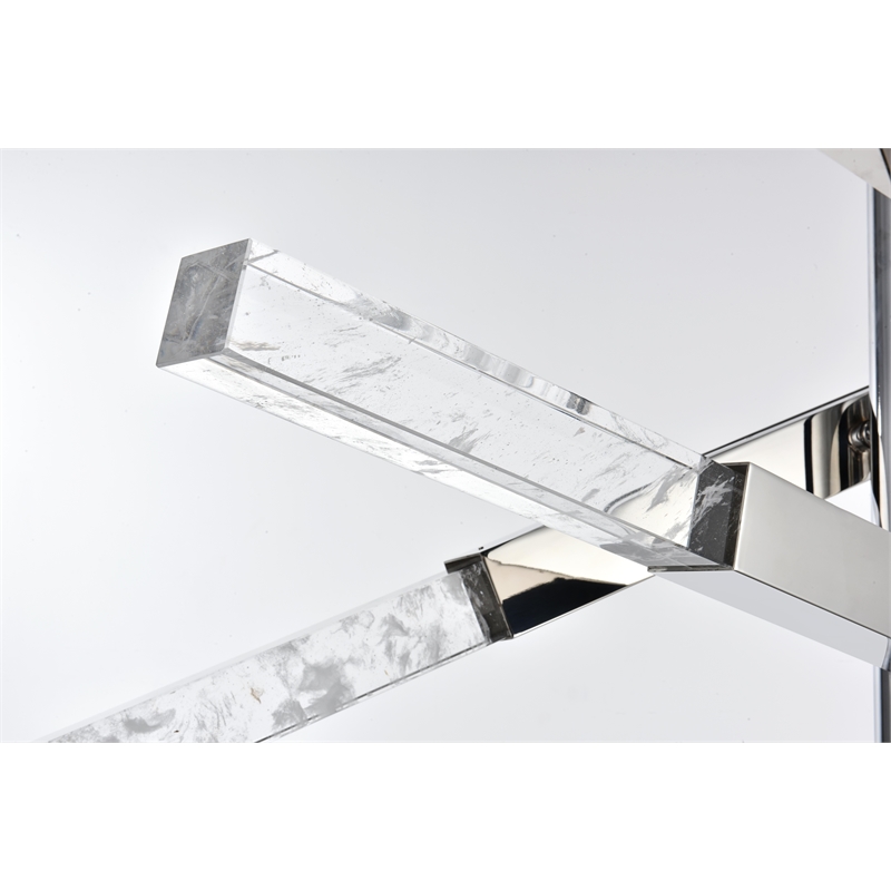 Elegant Lighting Ari 6-Bar Pendant in Chrome