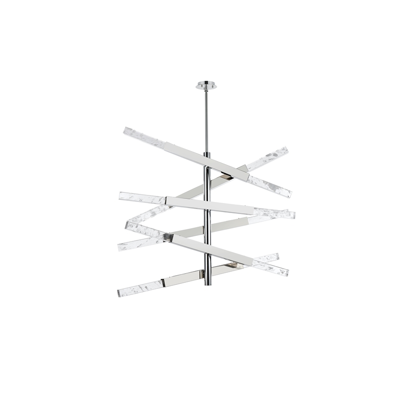 Elegant Lighting Ari 6-Bar Pendant in Chrome