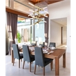 Elegant Lighting Ari 6-Bar Pendant in Satin Gold