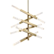 Elegant Lighting Ari 6-Bar Pendant in Satin Gold