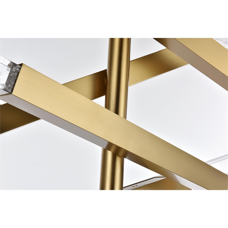 Elegant Lighting Ari 6-Bar Pendant in Satin Gold