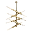 Elegant Lighting Ari 6-Bar Pendant in Satin Gold