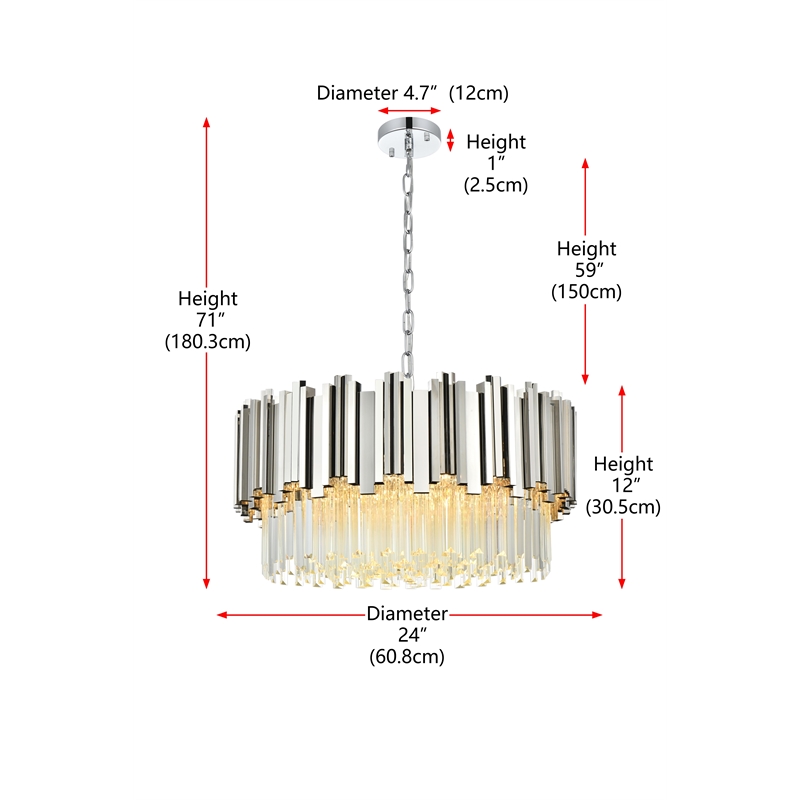 Elegant Lighting Willow 24