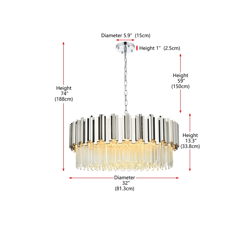 Elegant Lighting Willow 32