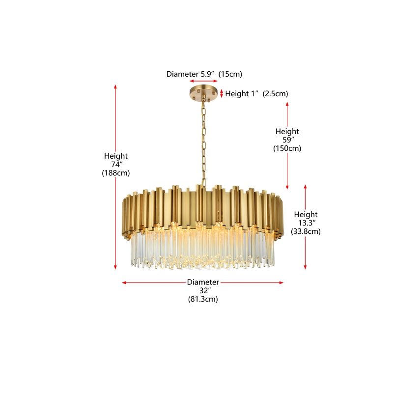 Elegant Lighting Willow 32
