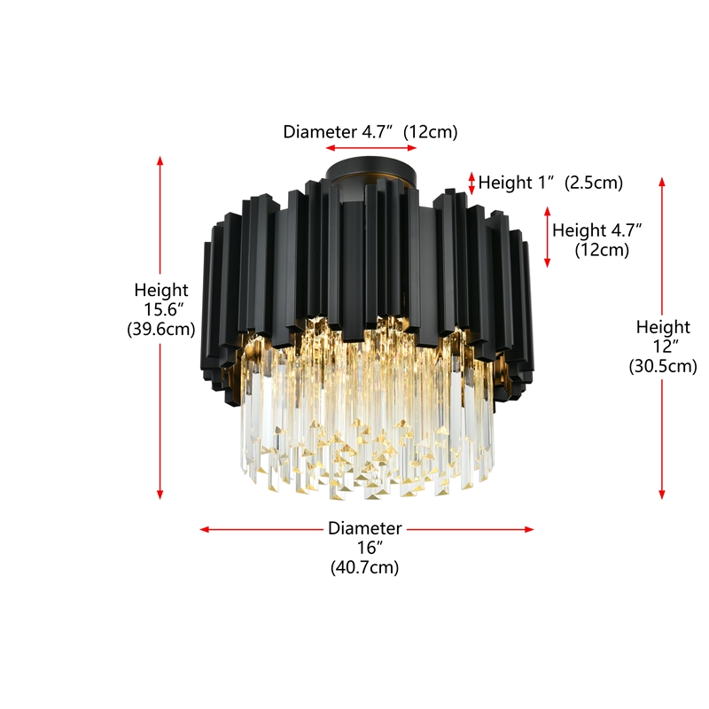 Elegant Lighting Willow 16