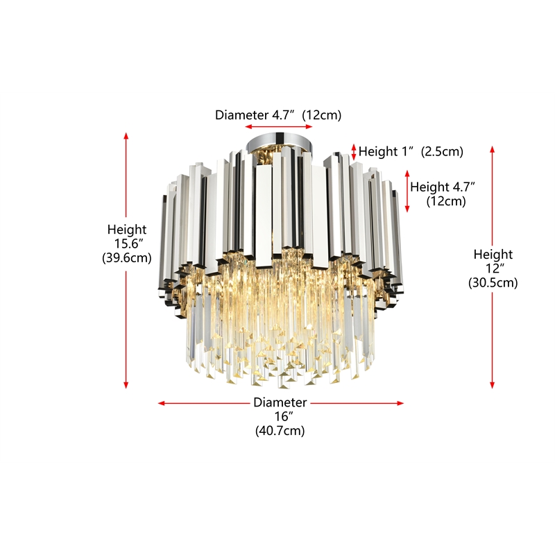 Elegant Lighting Willow 16