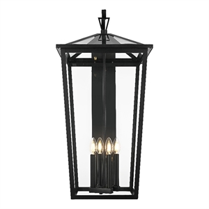 Elegant Lighting Frankford 16&quot Outdoor Wall Sconce in Black