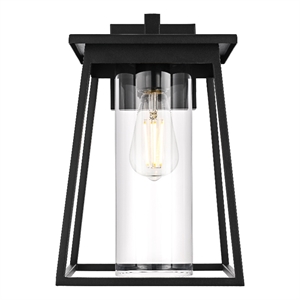 Elegant Lighting Lambert 8.5&quot Outdoor Wall Sconce in Black