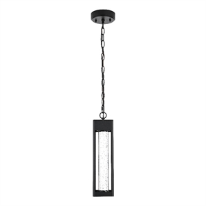 Elegant Lighting Amaris 15&quot Led Outdoor Pendant in Black