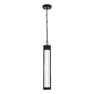 Elegant Lighting Amaris 23&quot Led Outdoor Pendant in Black