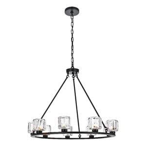Elegant Lighting Cadence 32&quot Chandelier in Black