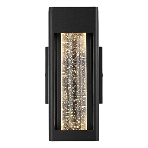 Elegant Lighting Amaris 10&quot Led Outdoor Wall Sconce in Black