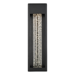 Elegant Lighting Amaris 19&quot Led Outdoor Wall Sconce in Black