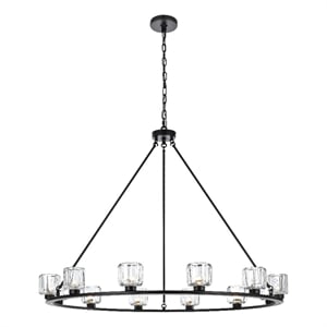 Elegant Lighting Cadence 48&quot Chandelier in Black