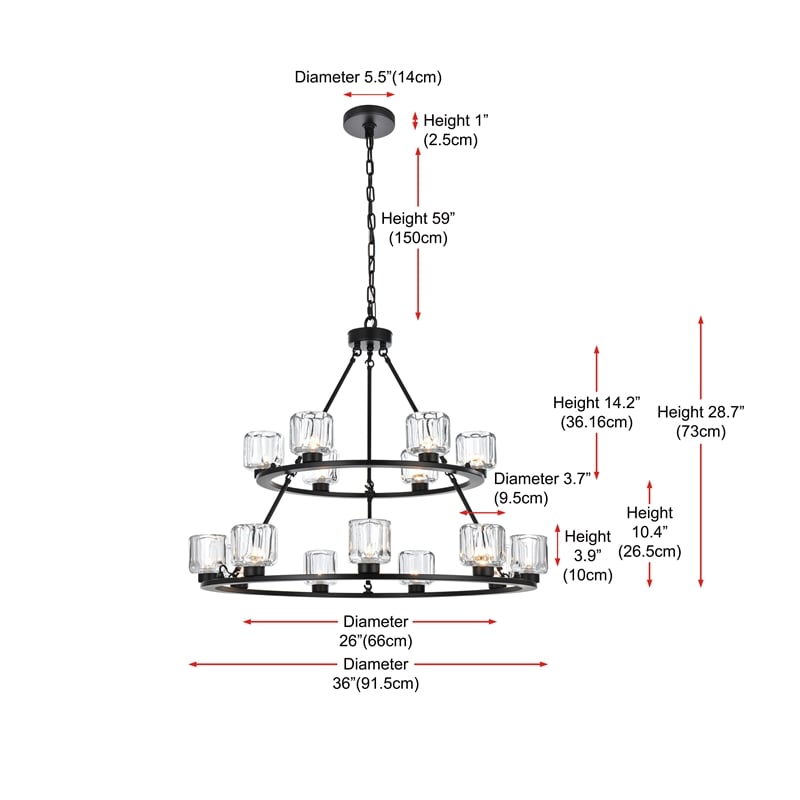 Elegant Lighting Cadence 36