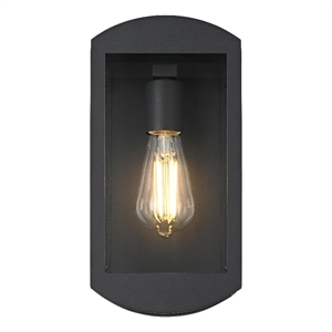 Elegant Lighting Miles 6&quot Outdoor Wall Sconce in Black