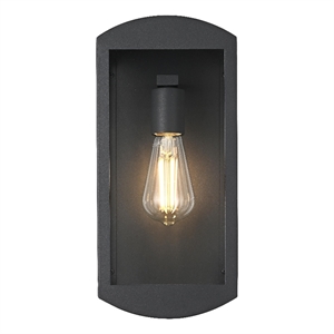 Elegant Lighting Miles 6&quot Outdoor Wall Sconce in Black