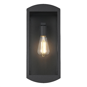 Elegant Lighting Miles 7&quot Outdoor Wall Sconce in Black
