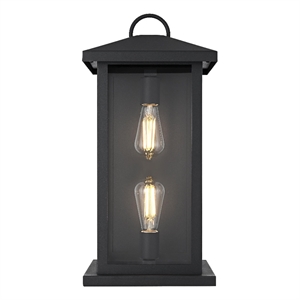 Elegant Lighting Neil 10&quot Outdoor Wall Sconce in Black