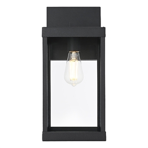 Elegant Lighting Peter 7&quot Outdoor Wall Sconce in Black