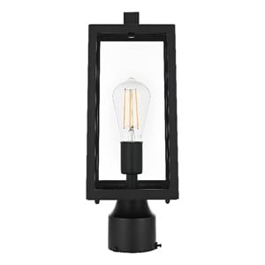 Elegant Lighting Veda 15&quot Outdoor Post Light in Black