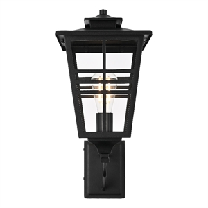Elegant Lighting Macon 8.5&quot Outdoor Wall Sconce in Black