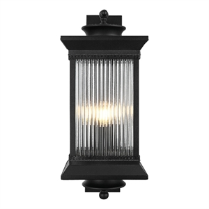Elegant Lighting Collins 9.5&quot Outdoor Wall Sconce in Black