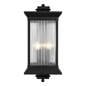Elegant Lighting Collins 12&quot Outdoor Wall Sconce in Black