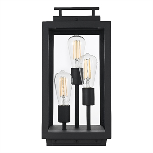 Elegant Lighting Valentin 8&quot Outdoor Lawn Light in Black