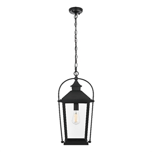 Elegant Lighting Luz 21&quot Outdoor Pendant in Black