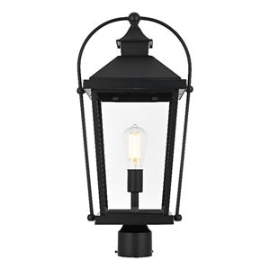 Elegant Lighting Luz 23&quot Outdoor Post Light in Black