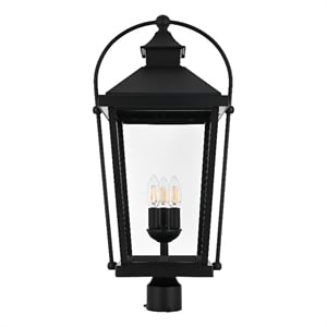 Elegant Lighting Luz 27&quot Outdoor Post Light in Black