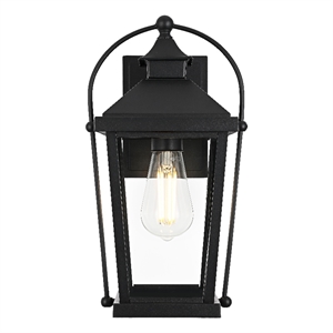 Elegant Lighting Luz 14&quot Outdoor Wall Sconce in Black