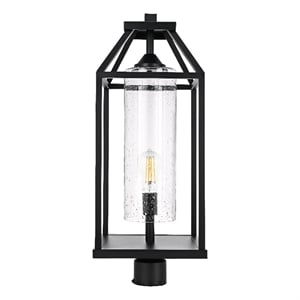 Elegant Lighting Zora 26&quot Outdoor Post Light in Black