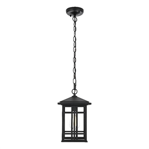 Elegant Lighting Harley 12&quot Outdoor Pendant in Black