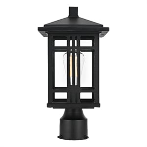 Elegant Lighting Harley 15&quot Outdoor Post Light in Black