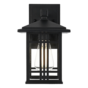 Elegant Lighting Harley 10&quot Outdoor Wall Sconce in Black