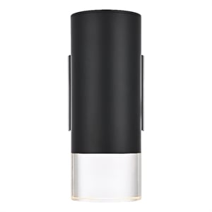 Elegant Lighting Jase 5&quot Outdoor Wall Sconce in Black