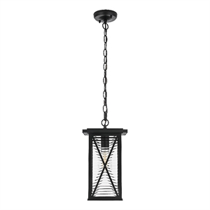 Elegant Lighting Jada 14&quot Outdoor Pendant in Black