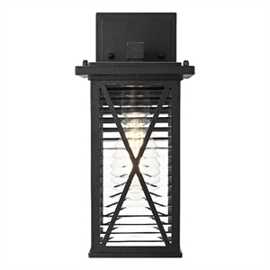 Elegant Lighting Jada 12&quot Outdoor Wall Sconce in Black